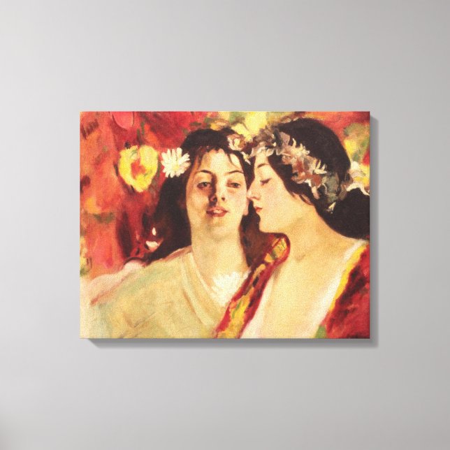 Two Muses of Spring (by Stefan Luchian) Canvas Print (Front)