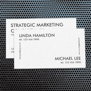 Two Names Consultant Premium Thick Business Card