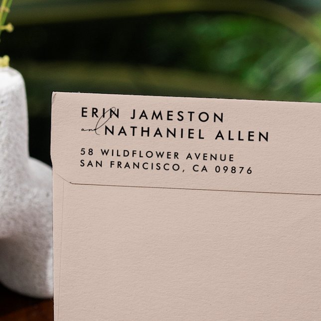 Two Names & Handwriting Modern Return Address Self-inking Stamp (Creator Uploaded)