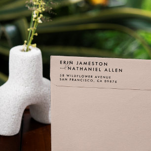 Two Names & Handwriting Modern Return Address Self-inking Stamp