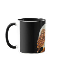 Two Night Owls Moonlit on a Branch