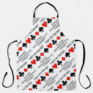 Two No Trump Most Difficult Contract Bridge Humour Apron