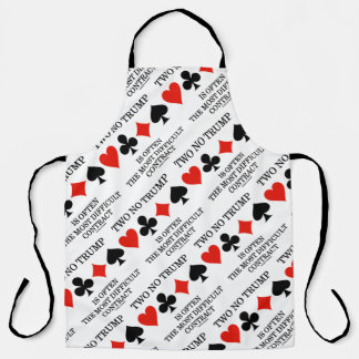 Two No Trump Most Difficult Contract Bridge Humour Apron