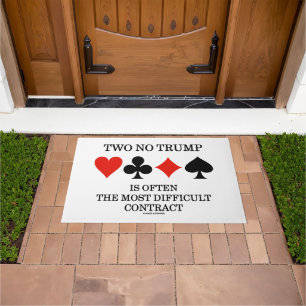 Two No Trump Most Difficult Contract Bridge Humour Doormat