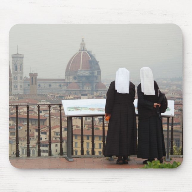 Two Nuns, Florence, Italy Mouse Mat (Front)