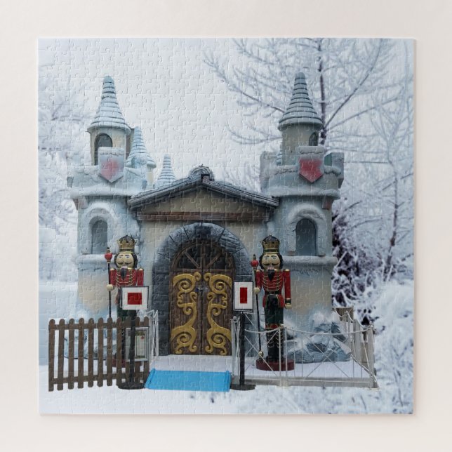 Two Nutcracker Guards outside Santas Palace Christ Jigsaw Puzzle (Vertical)