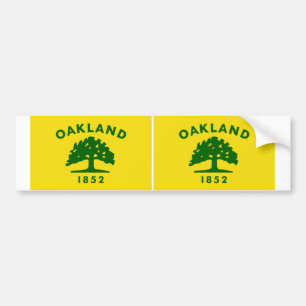 TWO Oakland, California Flag Bumper Sticker