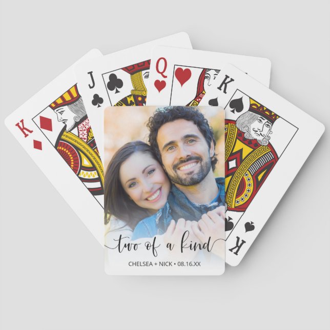Two of a Kind | Engagement Photo or Wedding Favour Playing Cards (Back)