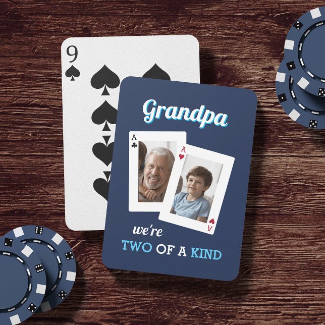 Two of a Kind | Grandpa & Child Photo Playing Cards (Creator Uploaded)