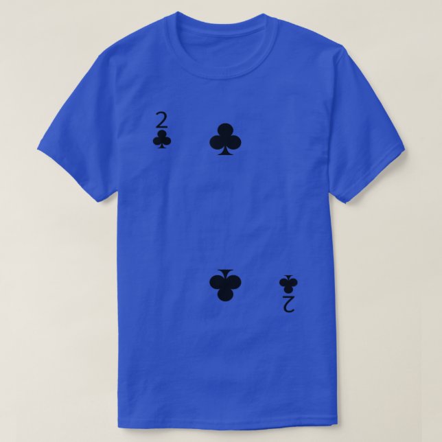 Two Of Clubs  Funny Easy Halloween Costumes Front  T-Shirt (Design Front)