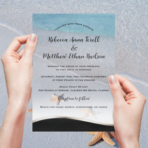 Two of Us/Ocean Love Starfish Beach Wedding Invite