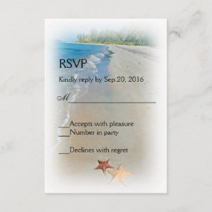 Two of Us   Ocean Love Starfish Response RSVP Card