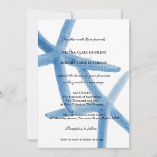 Two of Us | Ocean Love Starfish Wedding Invitation
