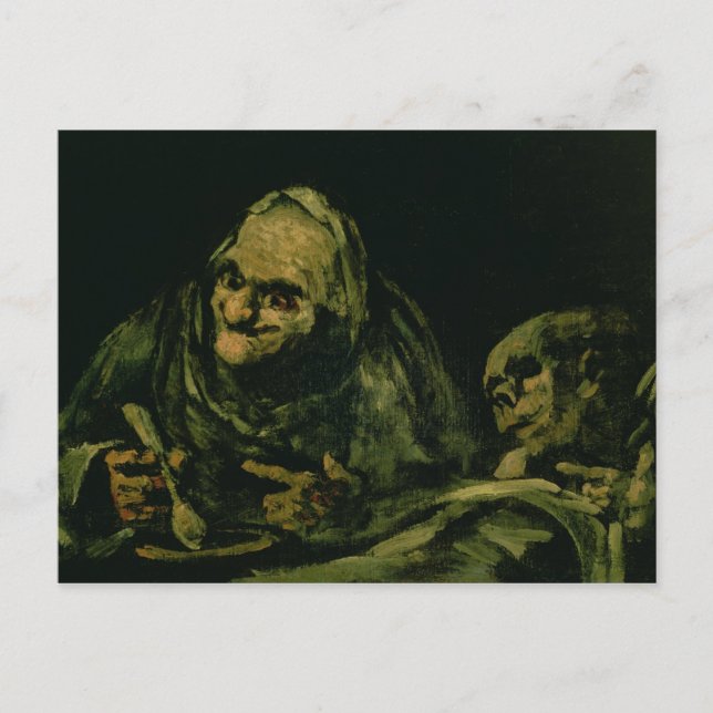 Two Old Men Eating Postcard (Front)
