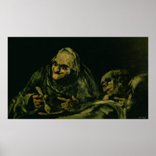 Two Old Men Eating Poster