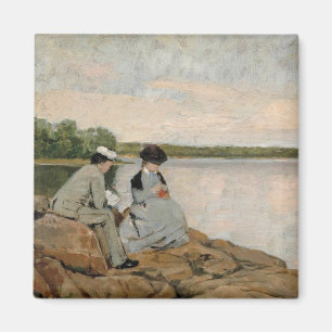 Two on the beach, Arvid Liljelund Magnet
