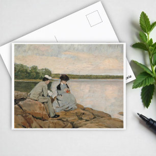 Two on the beach, Arvid Liljelund Postcard