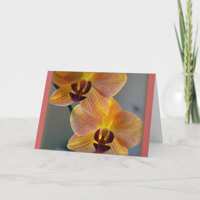 "Two Orchids" Card (Front)
