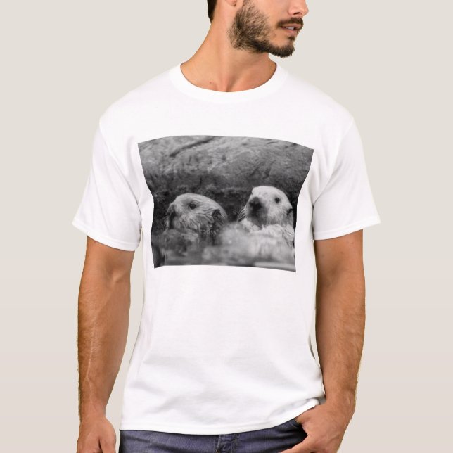 Two Otters (Black and White) Shirt (Front)