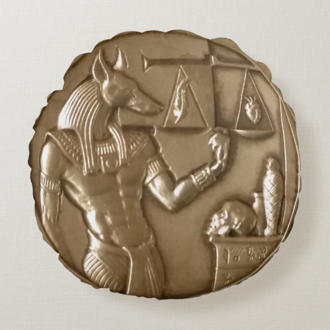 Two Ounce .999 Fine Silver Egyptian Coin Round Cushion (Front)