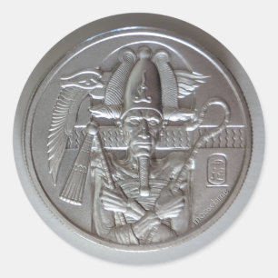 Two Ounce Osiris Silver Round Front Classic Round Classic Round Sticker