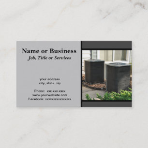 two outdoor central air conditioner units business business card