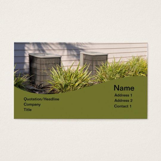 two outdoor central air conditioners business card