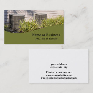 two outdoor central air conditioners business card