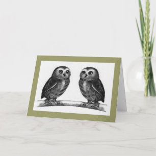 Two Owl: Our Marriage A Hoot: Anniversary: Pencil Card