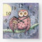 Two Owls and a Moon Kids Wall Clock