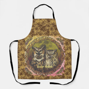 Two Owls   Apron