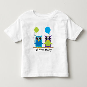 Two Owls I'm This Many Birthday Tshirts