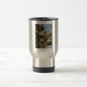 Two Owls in the Woods, birds, wildlife Travel Mug