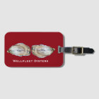 Two Oyster Luggage Tag - Design A Red