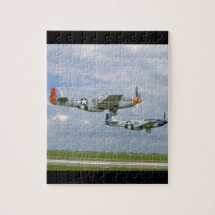 Two P51 Mustangs Flying By._WWII Planes Jigsaw Puzzle