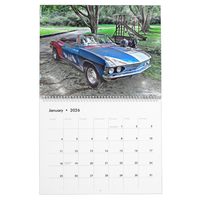 Two Page Large Corvair Calendar (Jan 2026)