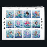 Two-Page Large Mermaid Calendar<br><div class="desc">This mermaid calendar is perfect for kids and adults. Put it on a bulletin board,  in a classroom,  in a bedroom or anywhere else. It makes the perfect gift!</div>