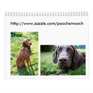 Two Page, Medium, White Calendar