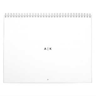 Two Page MediumCalendar, White Calendar