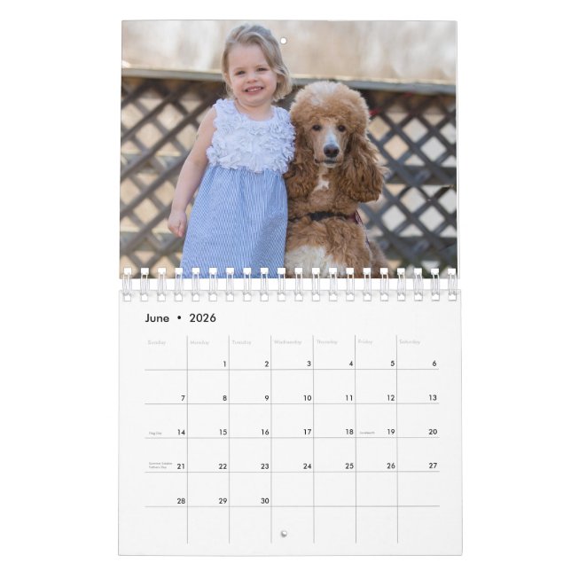 Two Page, Small, White Calendar (Jun 2026)