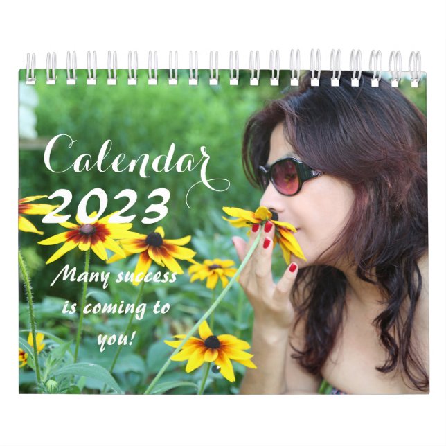 Two Page SmallCalendar, White / 12 Pic and 12 phra Calendar (Cover)