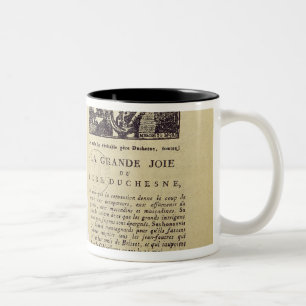 Two pages from 'La Grande Colere de Pere Two-Tone Coffee Mug