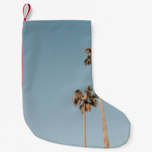 Two palm trees small christmas stocking