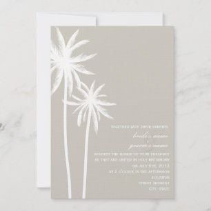 Two Palm Trees Wedding Invitation