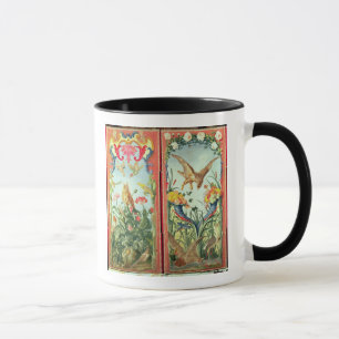 Two panels of carpet made into a folding mug