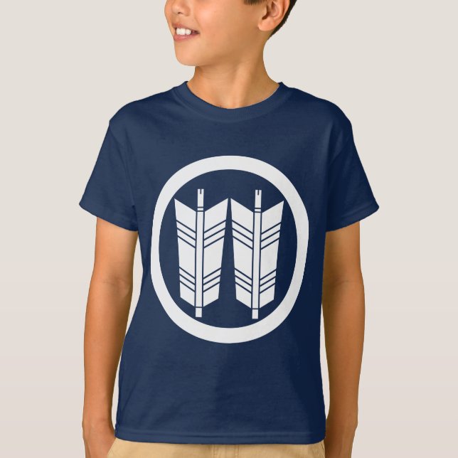 Two parallel arrows in circle T-Shirt (Front)