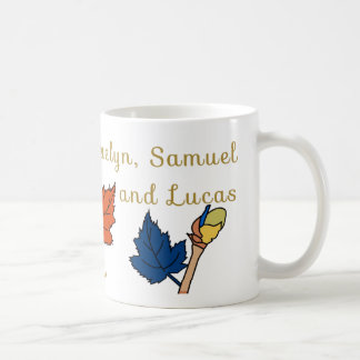 two parents, two kids, and a baby - personalised - coffee mug