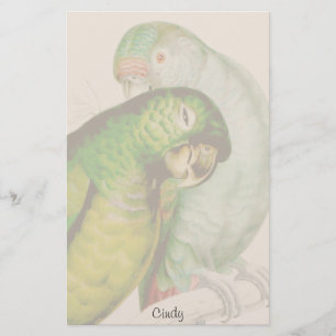 Two Parrot Birds Wildlife Animal Stationery