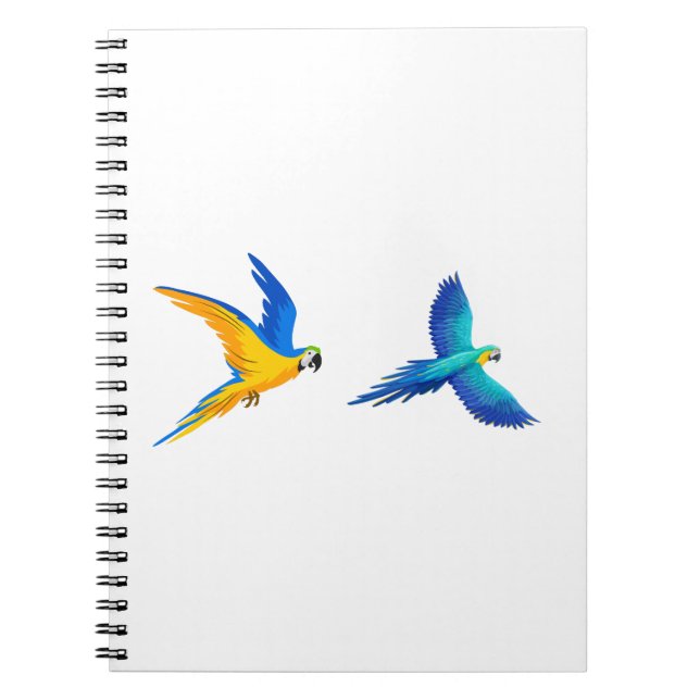 Two Parrots Flying Notebook (Front)