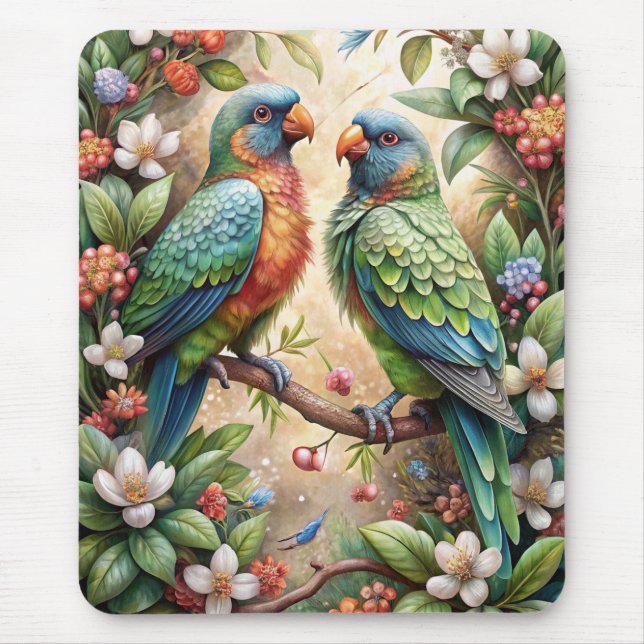Two Parrots Mouse Mat (Front)
